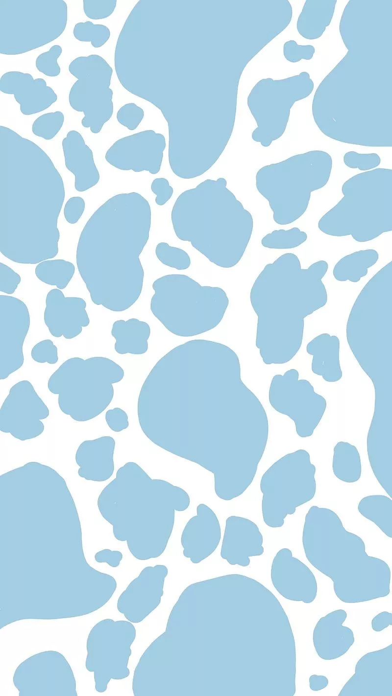 Cow print, aesthetic, y, blue, baby