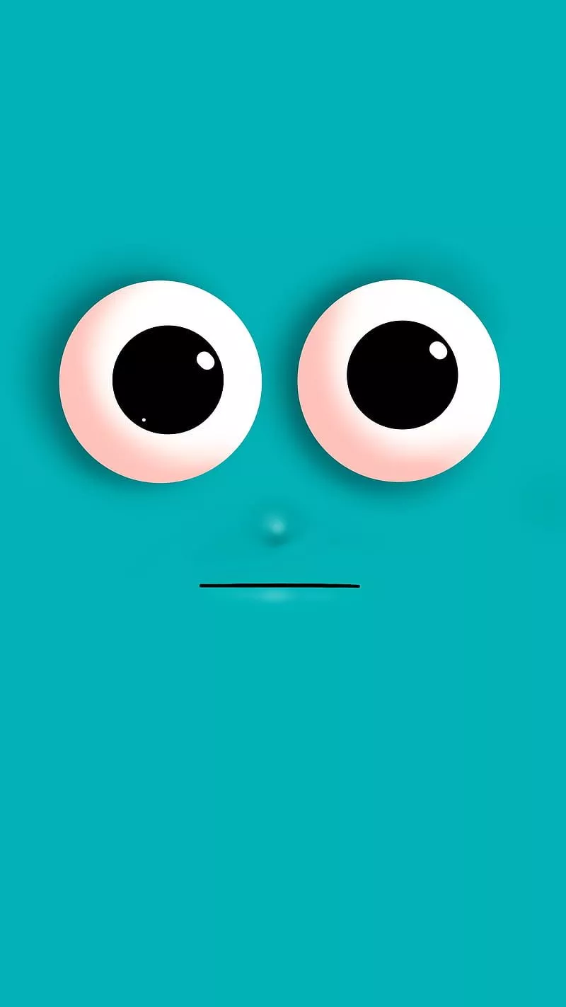 Blue cute simple, cool, eyes, face, smile, HD phone wallpaper