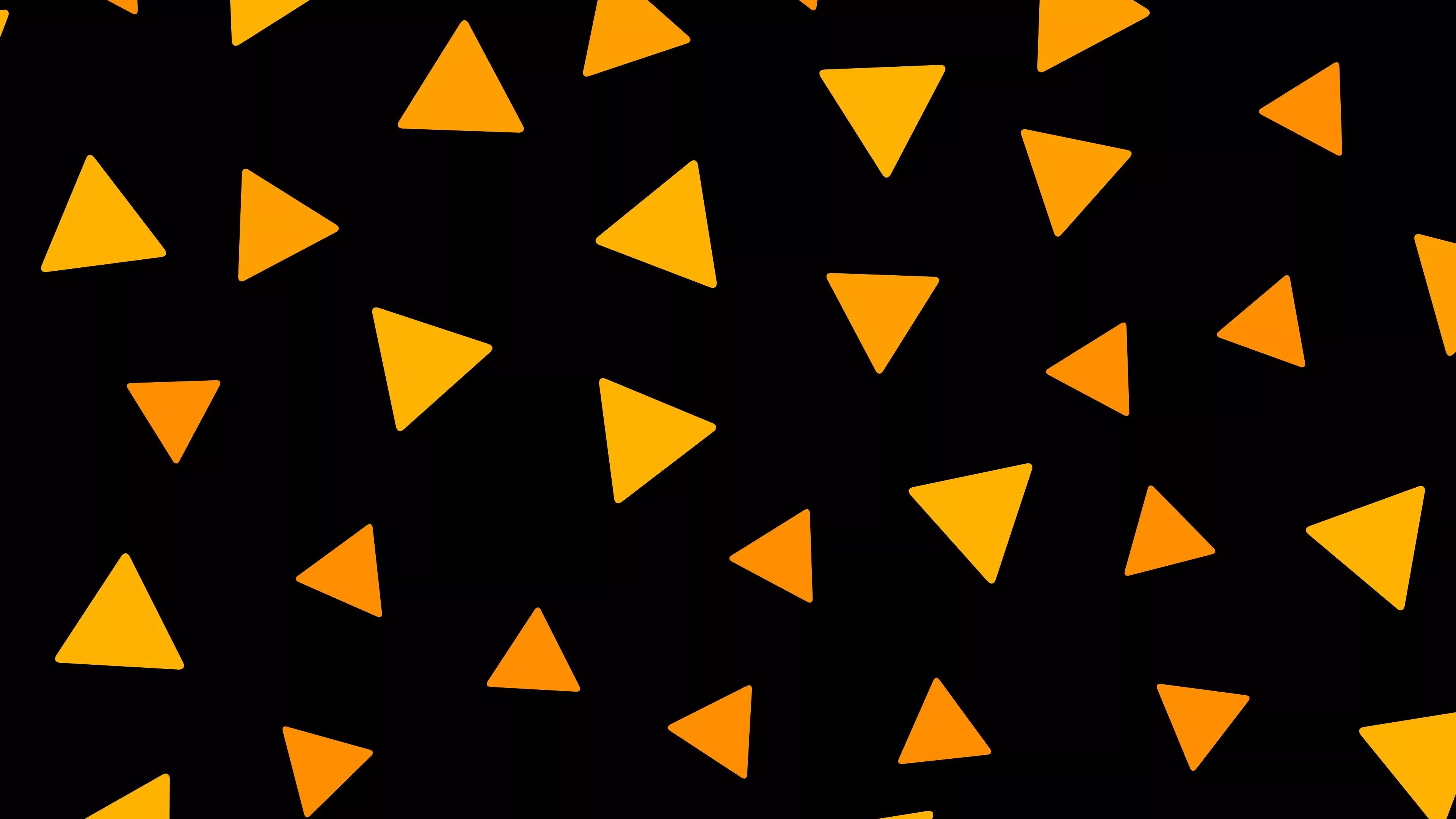 Yellow Triangle Minimalist Black