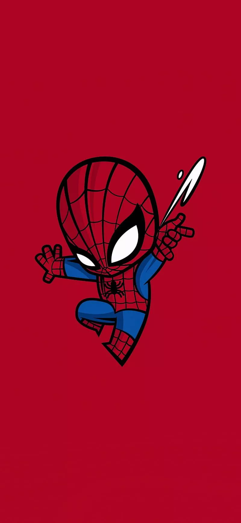 Spiderman Cartoon red, HD phone wallpaper