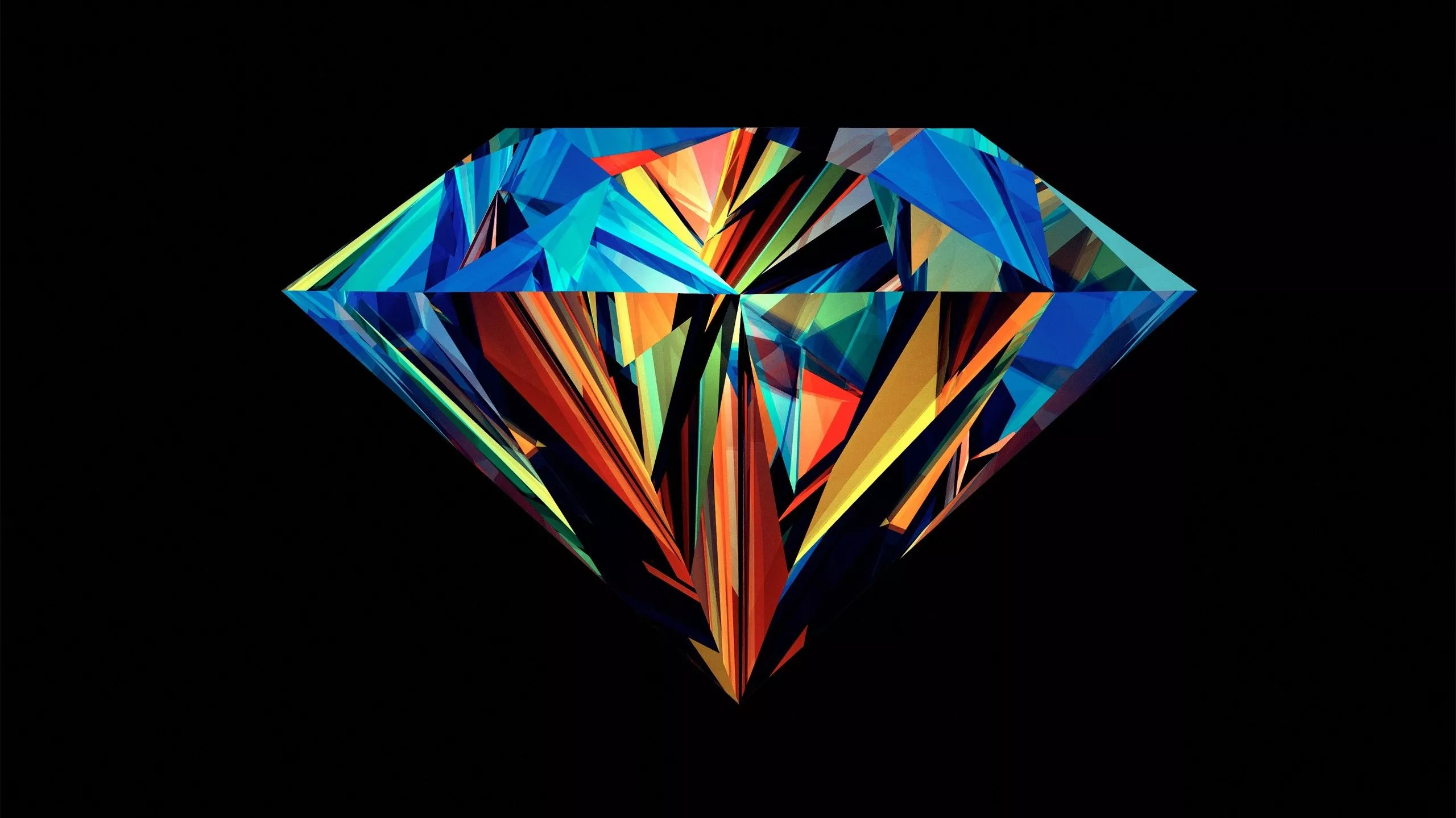 Nature Diamond Colorful Abstract Gem Art