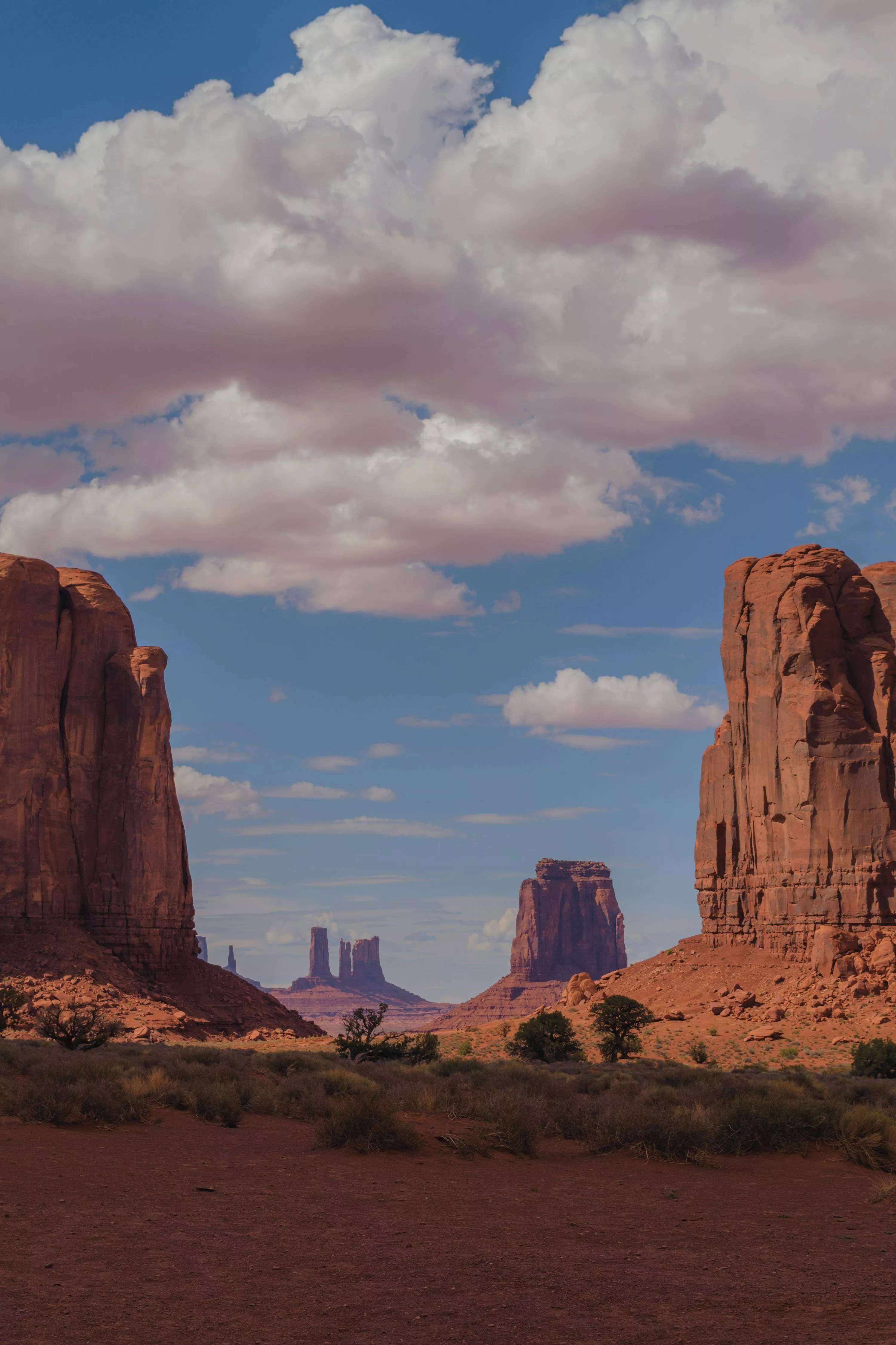 A desert landscape with rocks and a