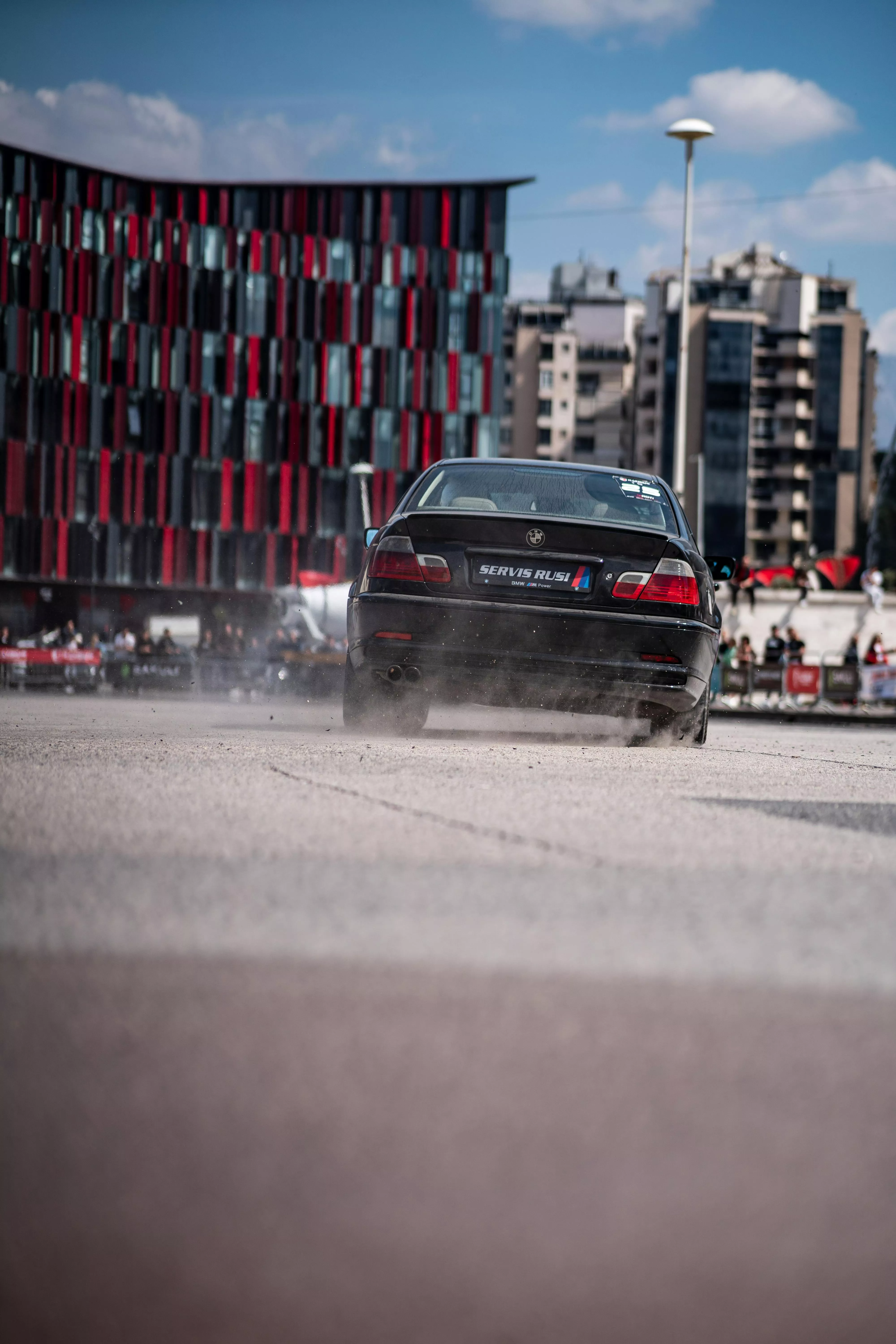 A Black BMW E46 at a Drifting Event
