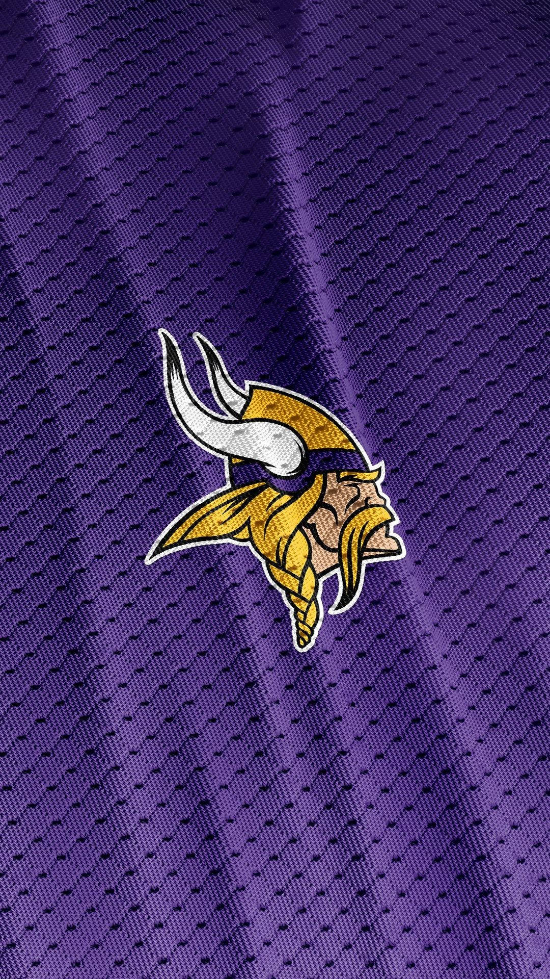 Minnesota Vikings Logo On Purple Jersey