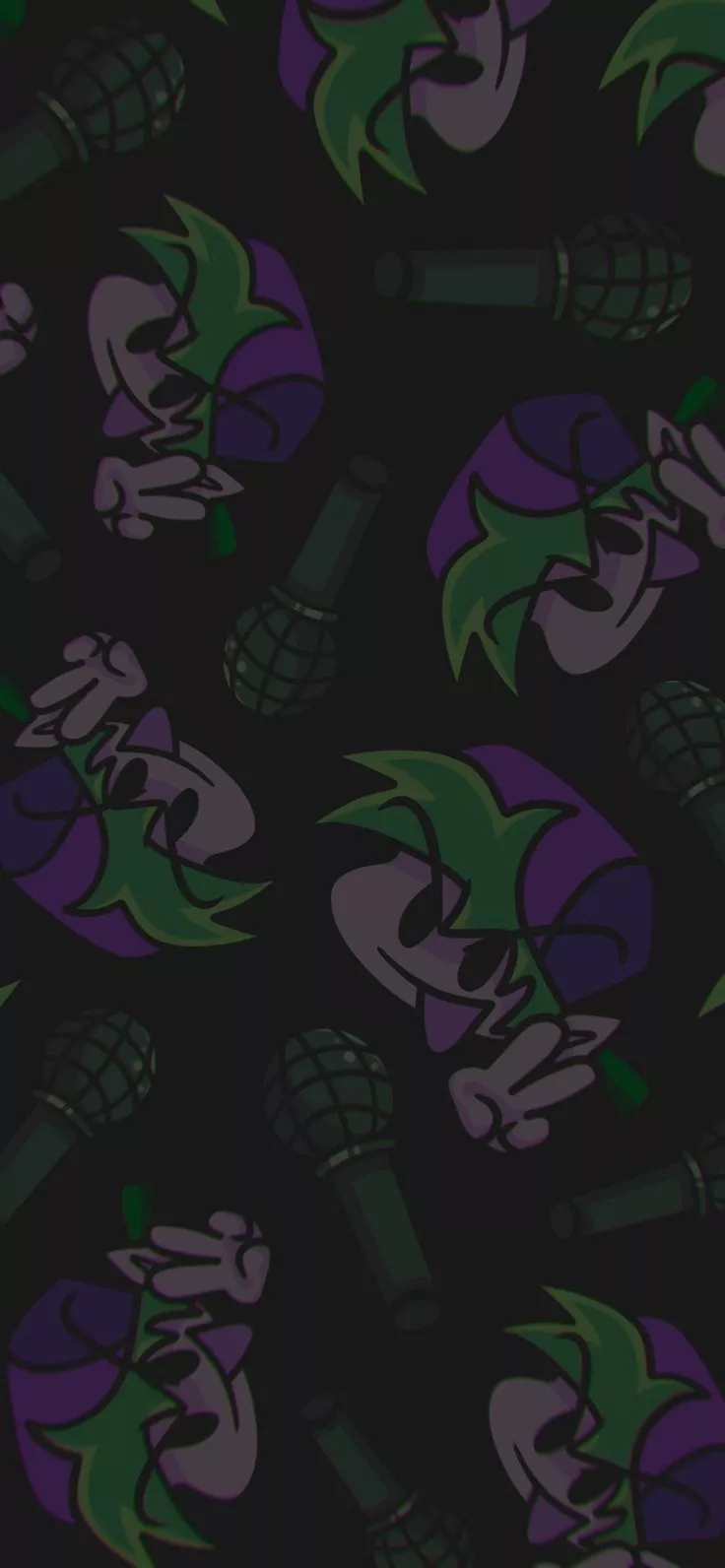 FNF Boyfriend Black Wallpaper