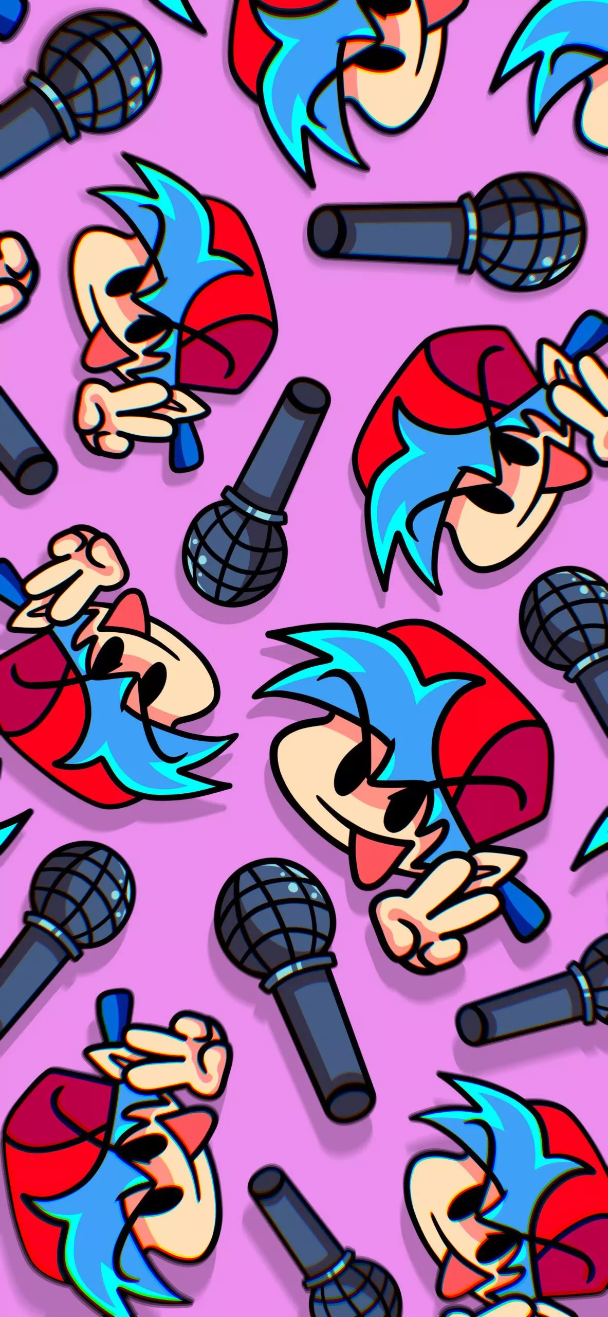 FNF Boyfriend Purple Wallpaper