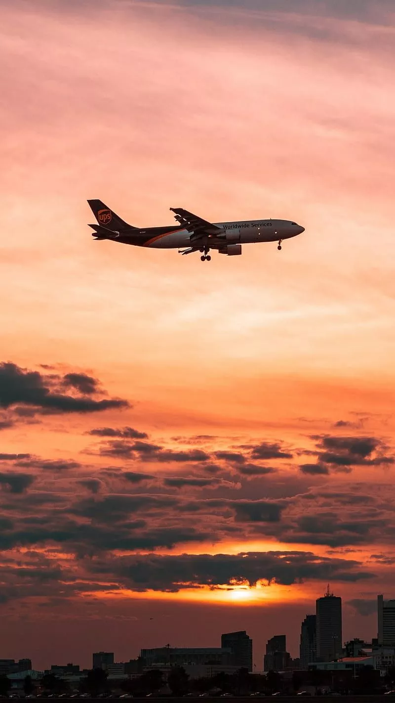 Airplane, aviation, aircraft, flight, plane, flying, ups, HD phone wallpaper
