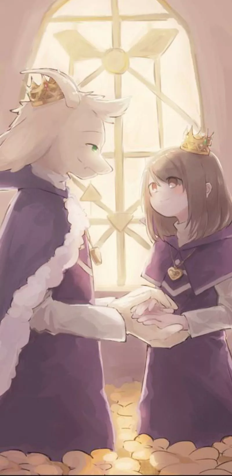 HD asriel and chara wallpaper