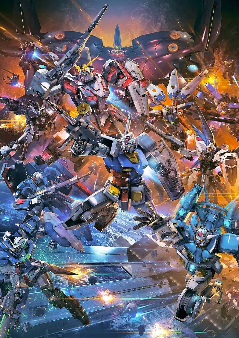 Gundam, super, guerra, HD phone