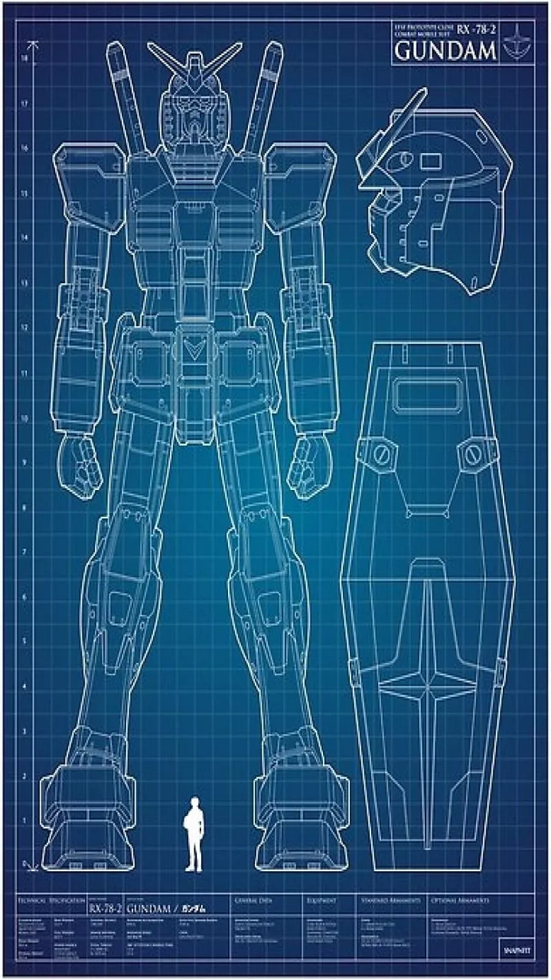 Gundam RX 78 2, Digital, Mobile Suit, Retro, Tech, Technology, HD Phone Wallpaper