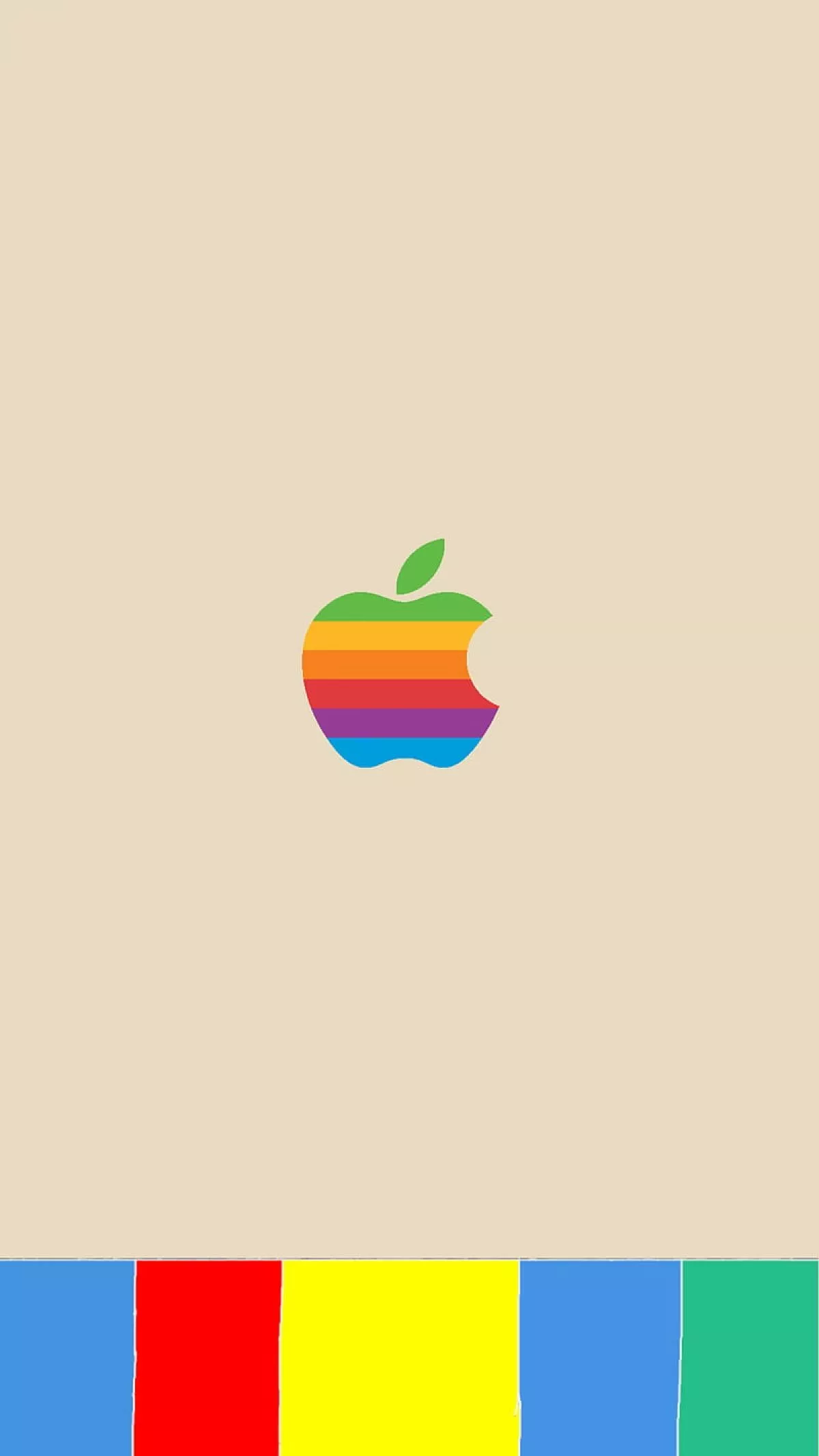 Vintage Apple Logo Colorful