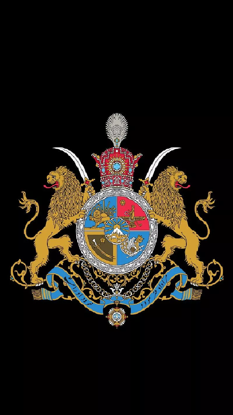 Iran Imperial Logo, Black, Iphone, Iran