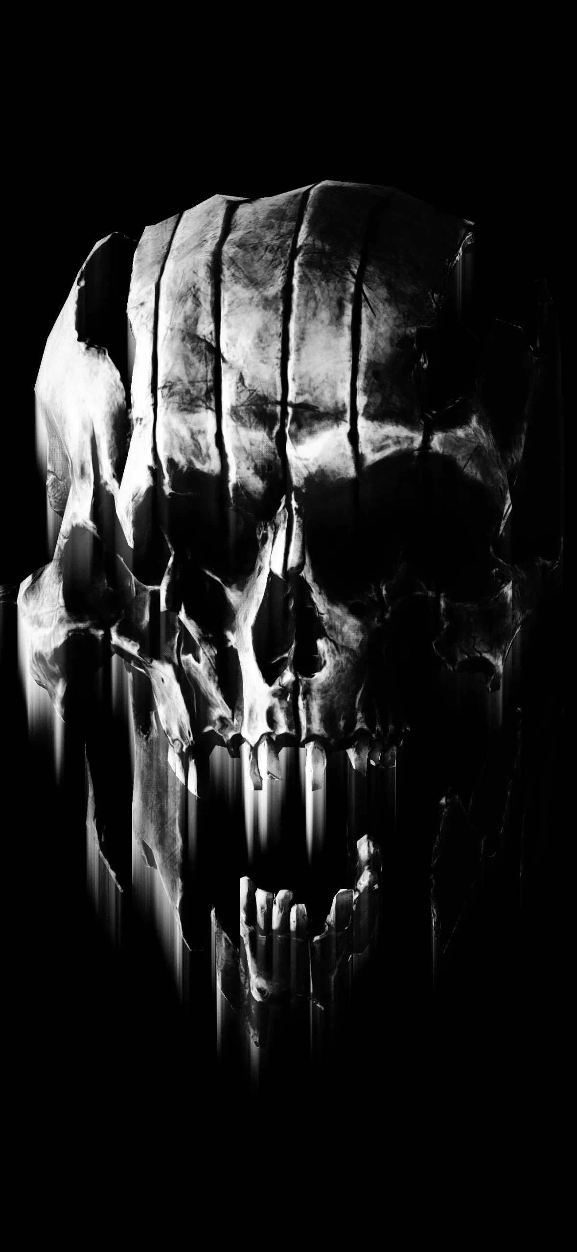 Skull Wallpaper 4K, AMOLED, Black