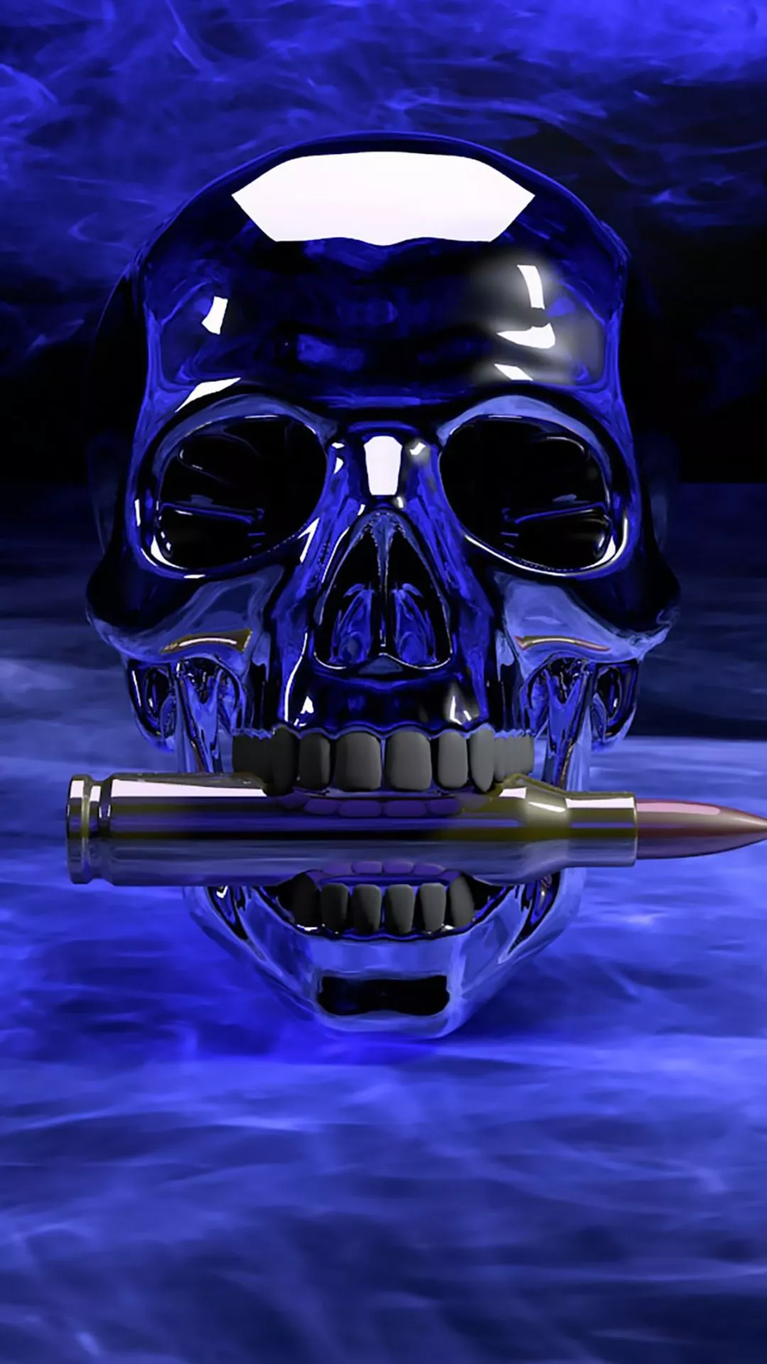 Download Bullet Dark Skull Phone Wallpaper