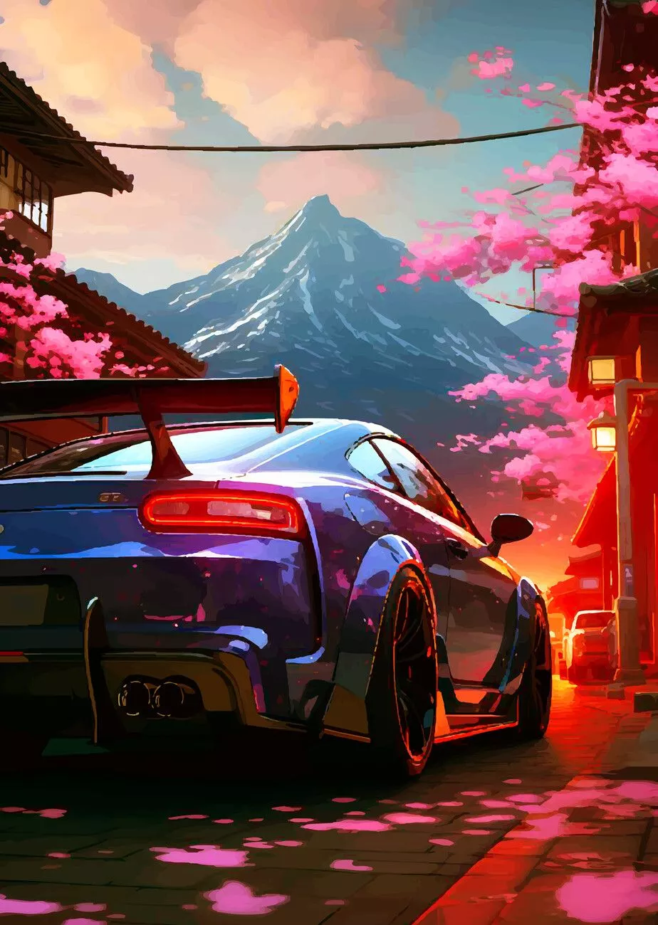 Wall Art Print. Sport Car Japan Vibes