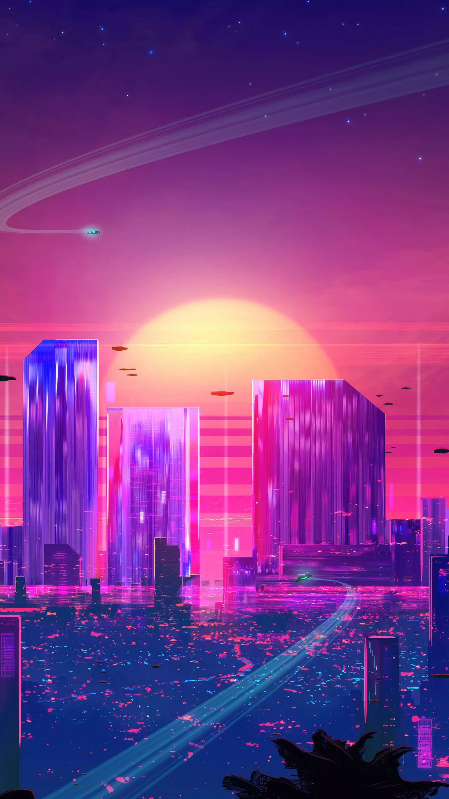 Synthwave iPhone Wallpaper