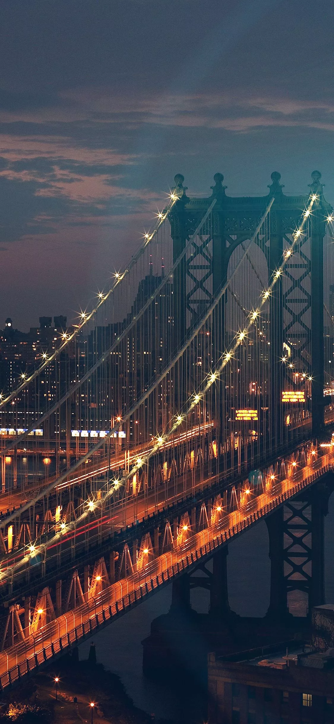 Bridge City River Flare Blue Night