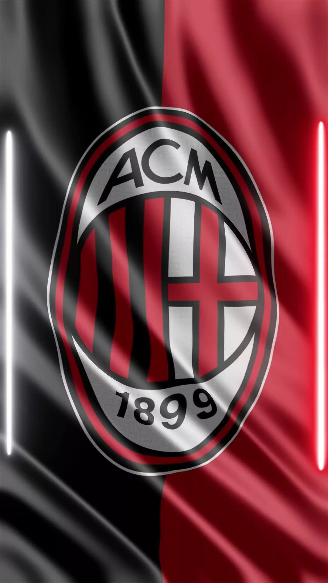 Waving AC Milan Flag Phone background or social media sharing Free Video