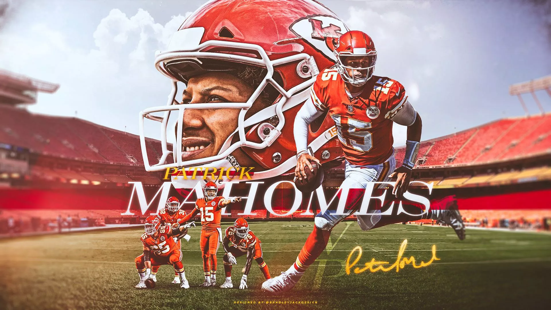 KC Chiefs Mahomes Desktop Wallpaper