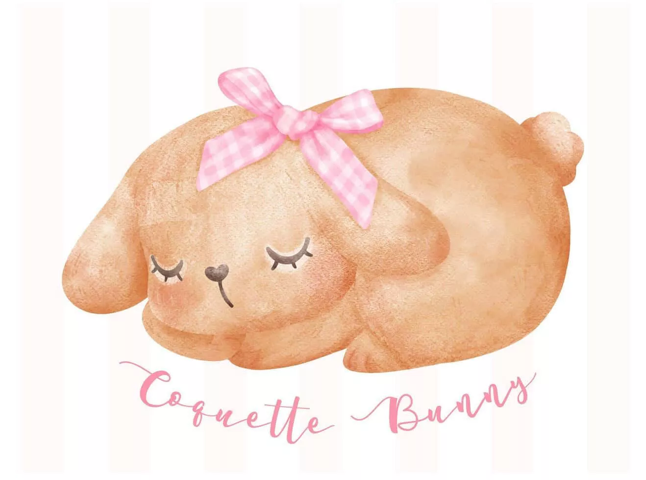 Download Sleeping Pink Coquette Bunny