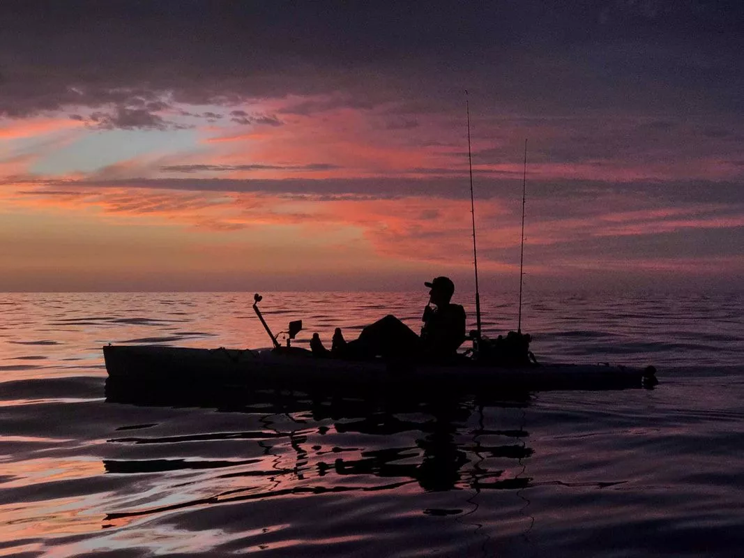 Cornish Kayak Angler FISHING