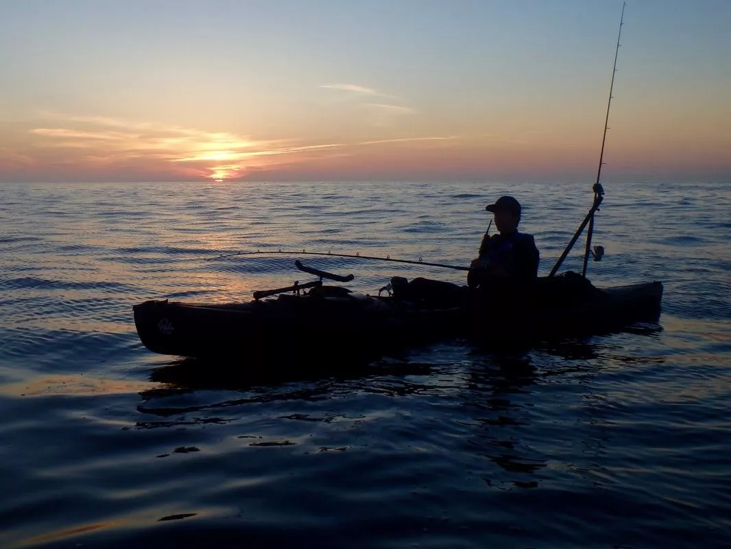 Cornish Kayak Angler FISHING