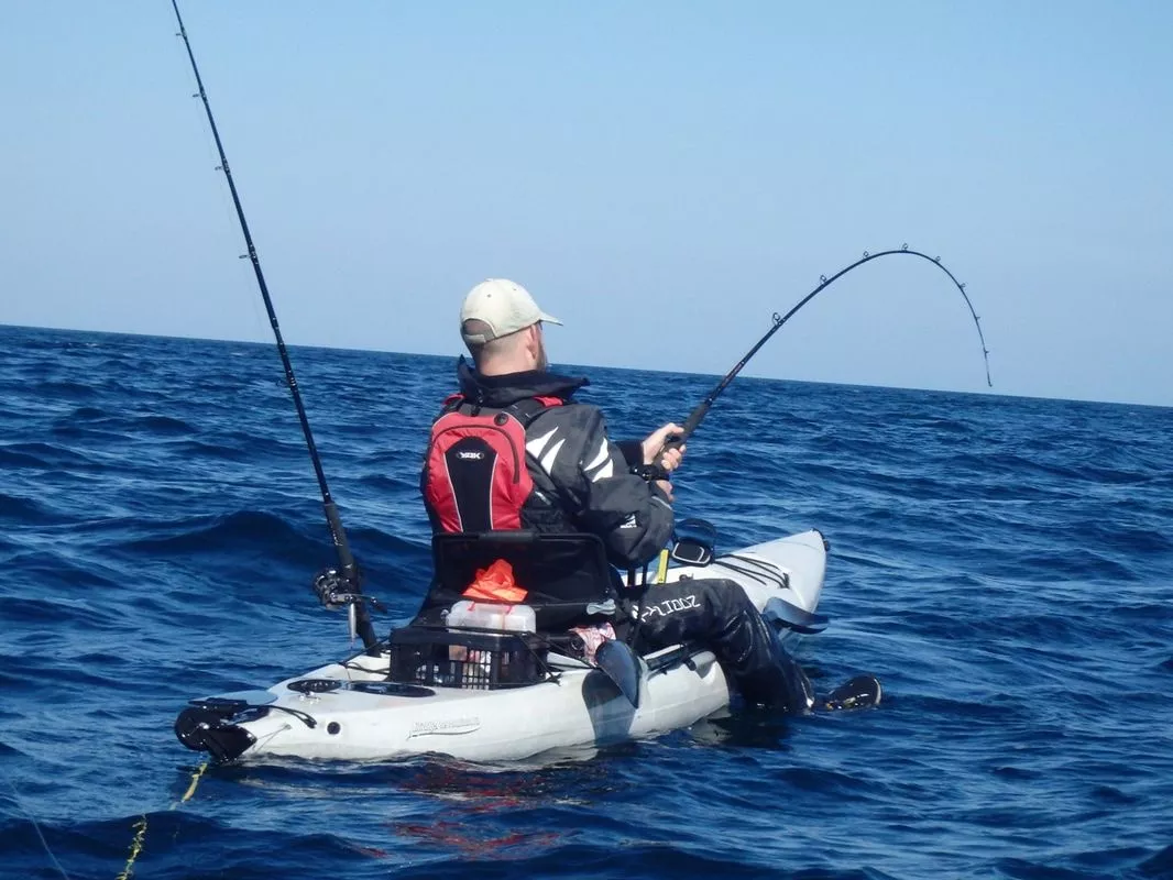 Cornish Kayak Angler FISHING