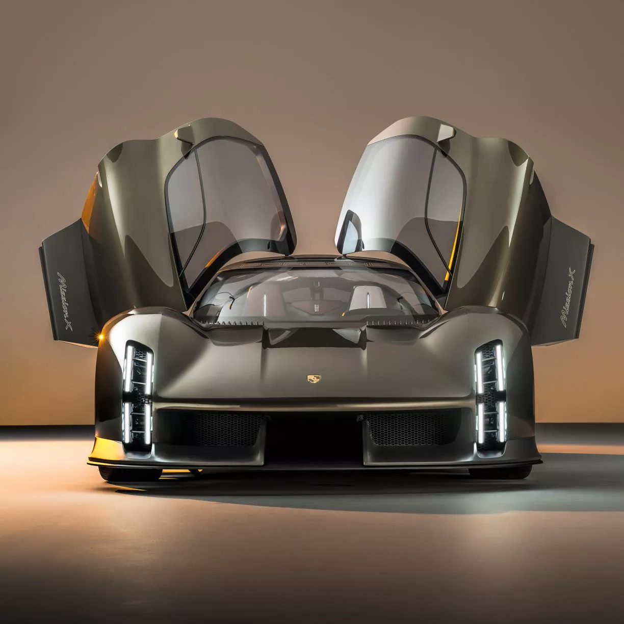 Wallpaper 2023 porsche mission x, front