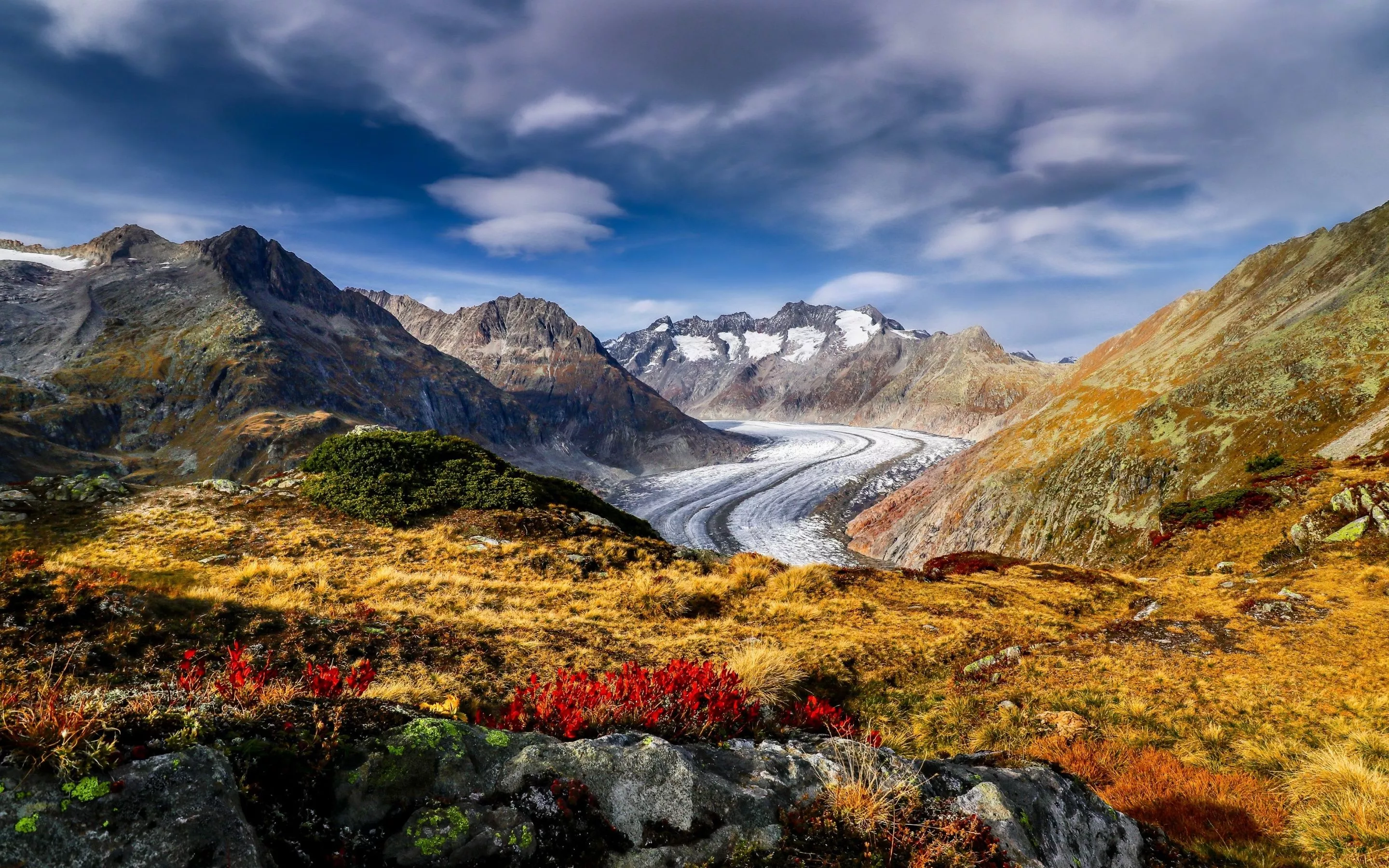 Aletsch Glacier Wallpaper 4K, Alps