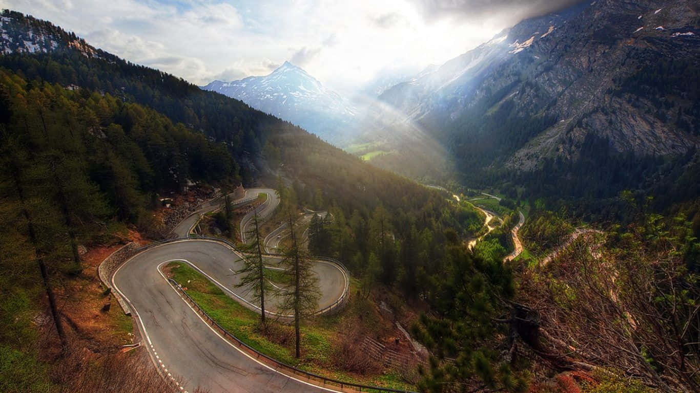 Winding Mountain Road Wallpaper