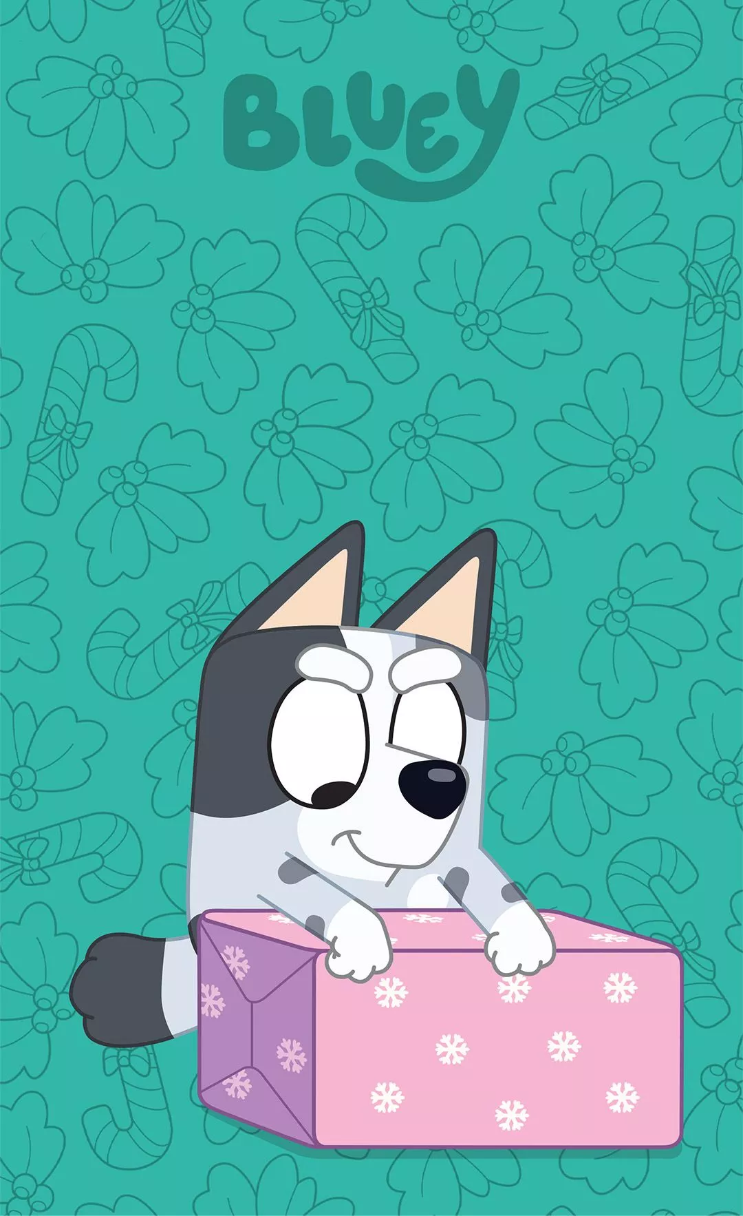 Bluey's Christmas Phone Wallpaper