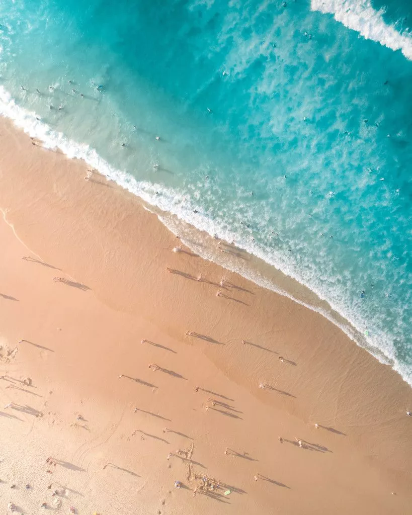 Beach, Ocean, Aerial shot, Bondi Beach