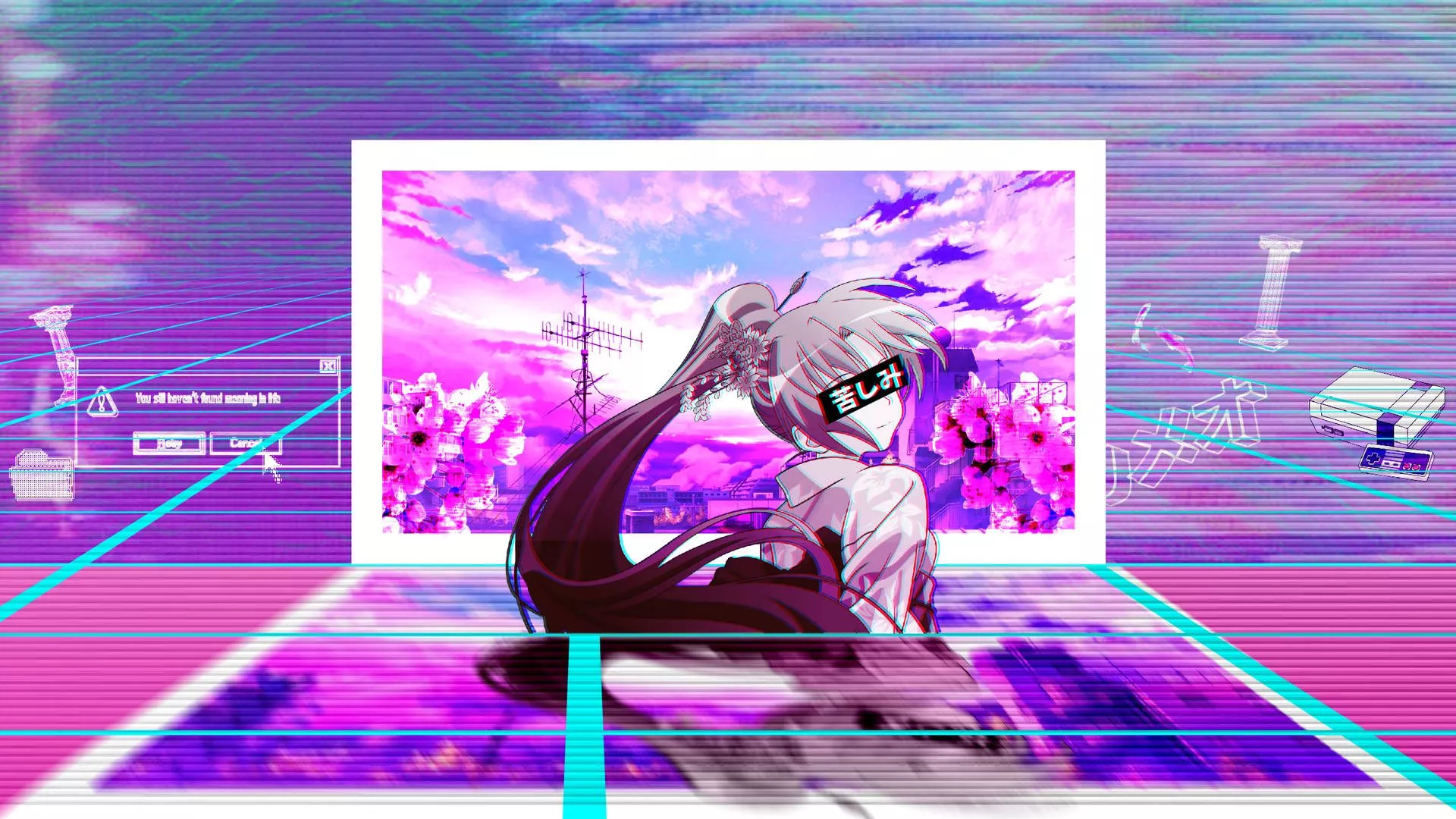 Vaporwave Anime Girl Aesthetic Pfp
