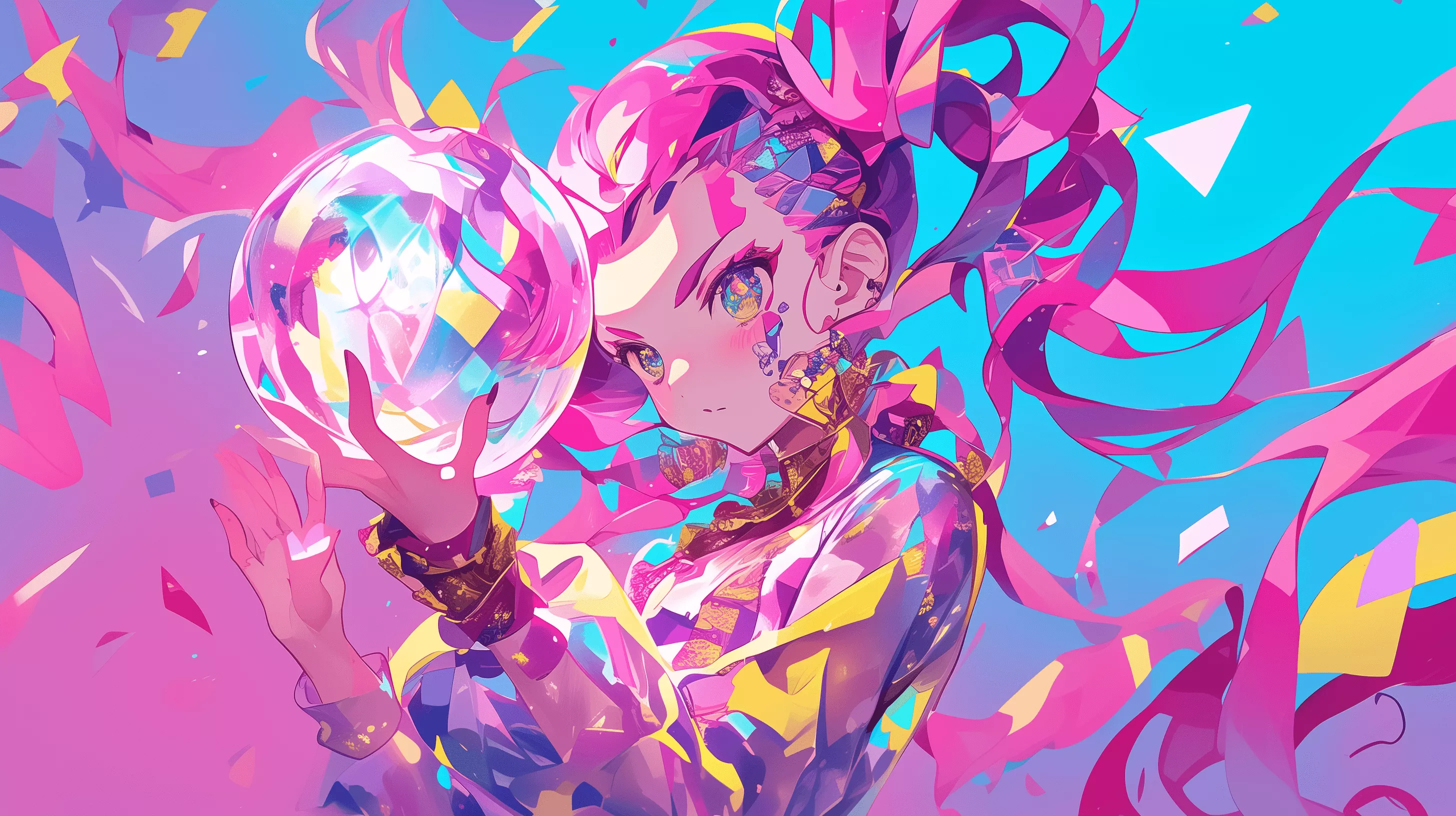 Pink Aesthetic Anime Girl HD Wallpaper