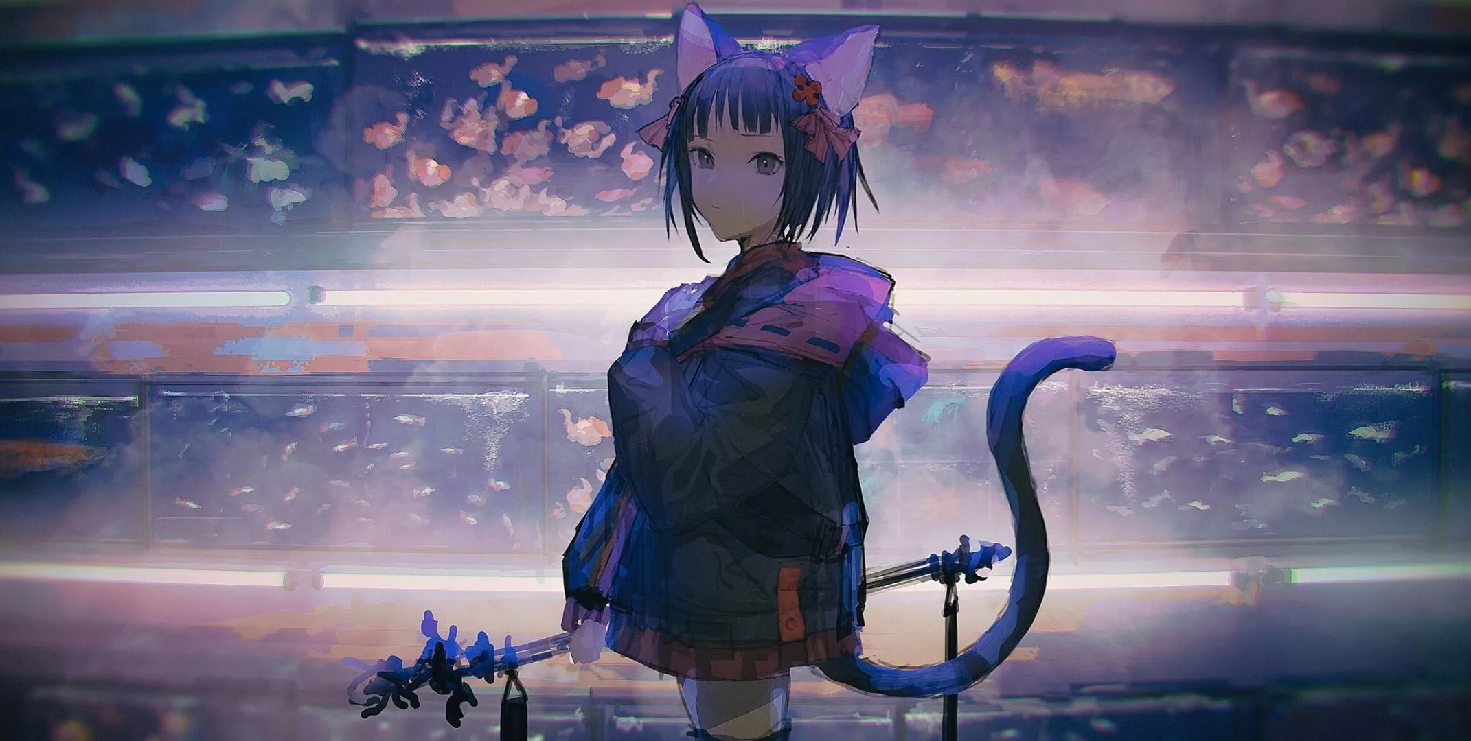 Cat Girl Anime Original HD Wallpaper