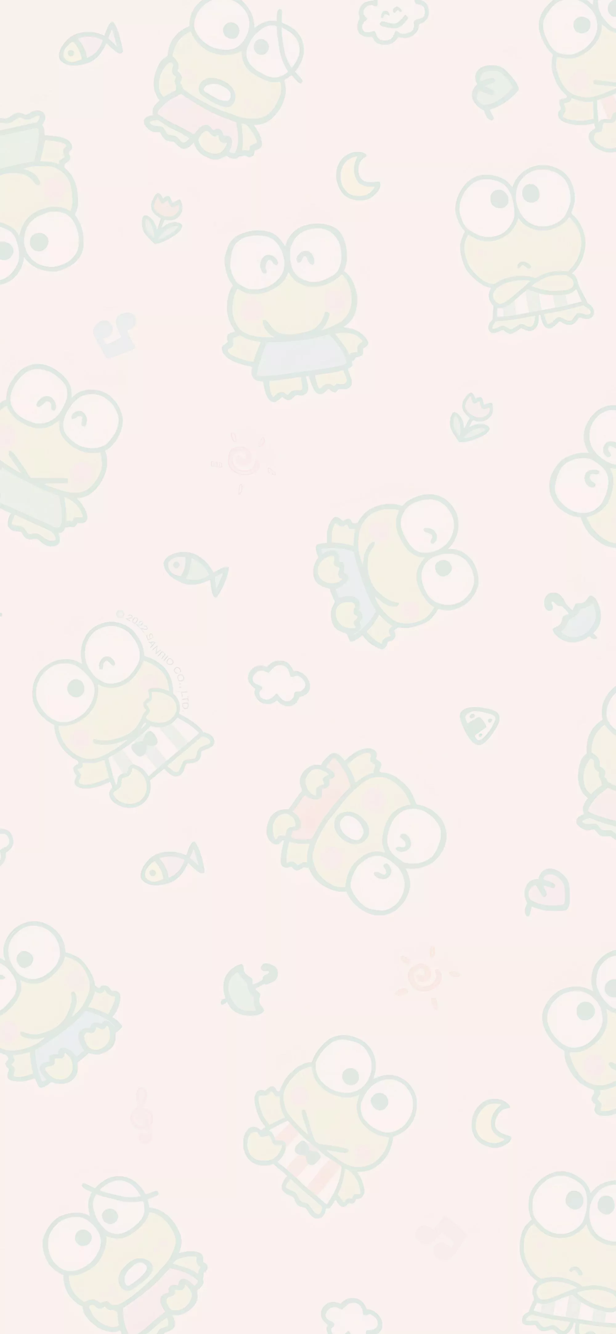 Keroppi Cute Pattern Sanrio Wallpaper