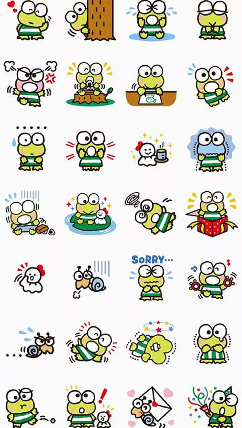 KEROPPI, cartoon, frog, HD phone
