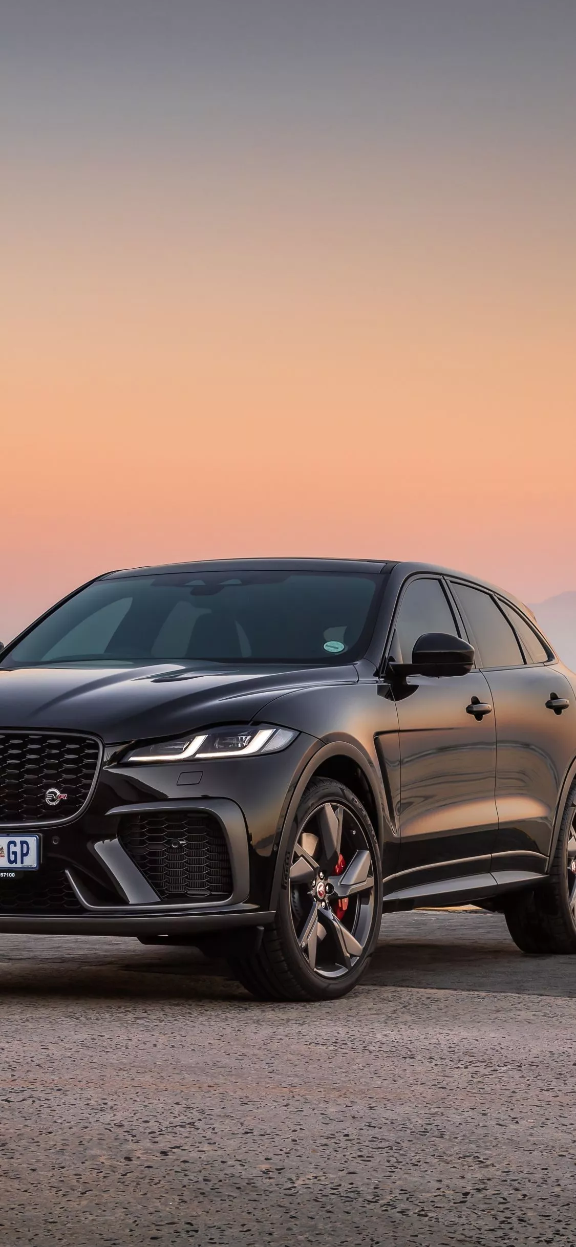 Wallpaper 1125x2436 Jaguar F Pace Svr
