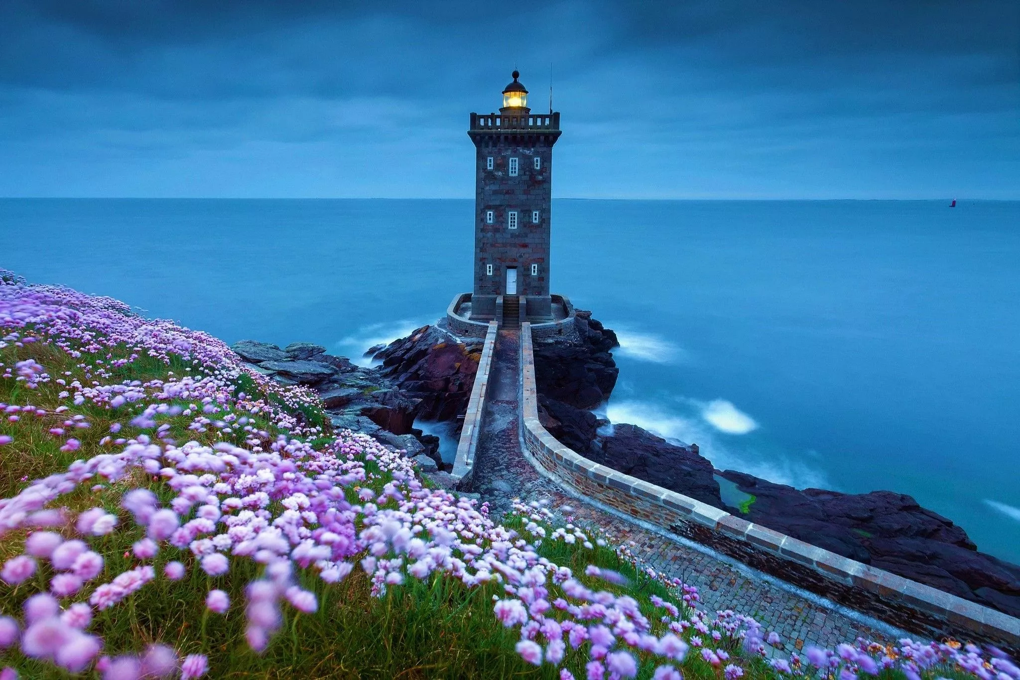 Horizon Flower Sea Ocean Walkway