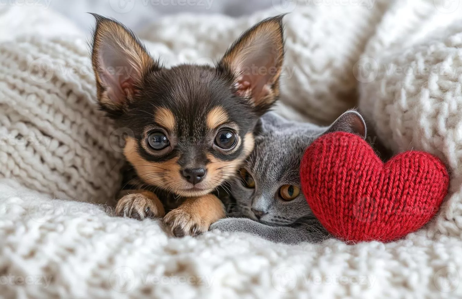 Dog Cat Heart Image