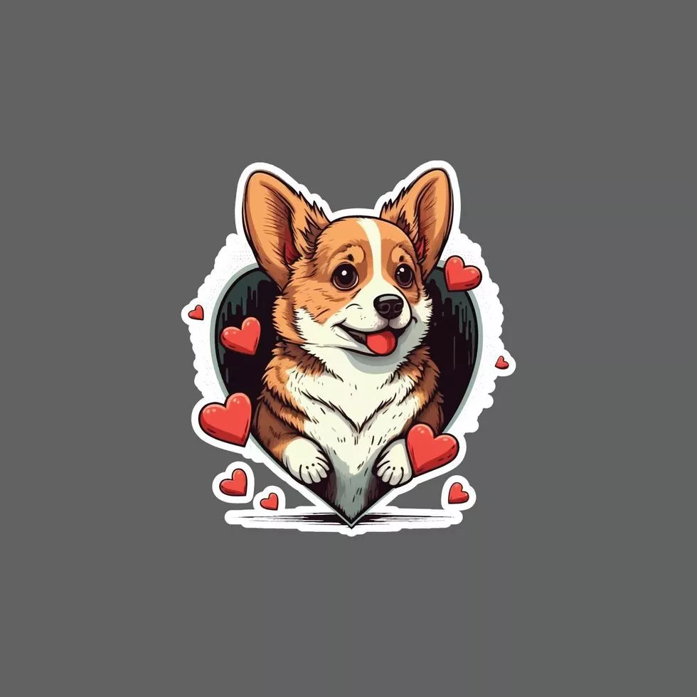 yappy dog valentines Vector