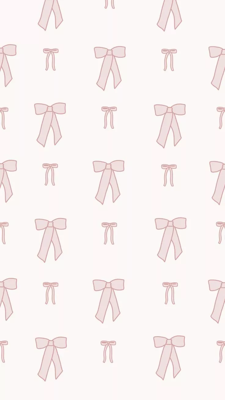 Valentines Day Wallpaper with Pink Bows and Ties