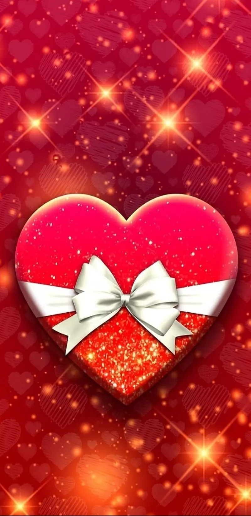 Valentine Heart, bow, glitter, heart