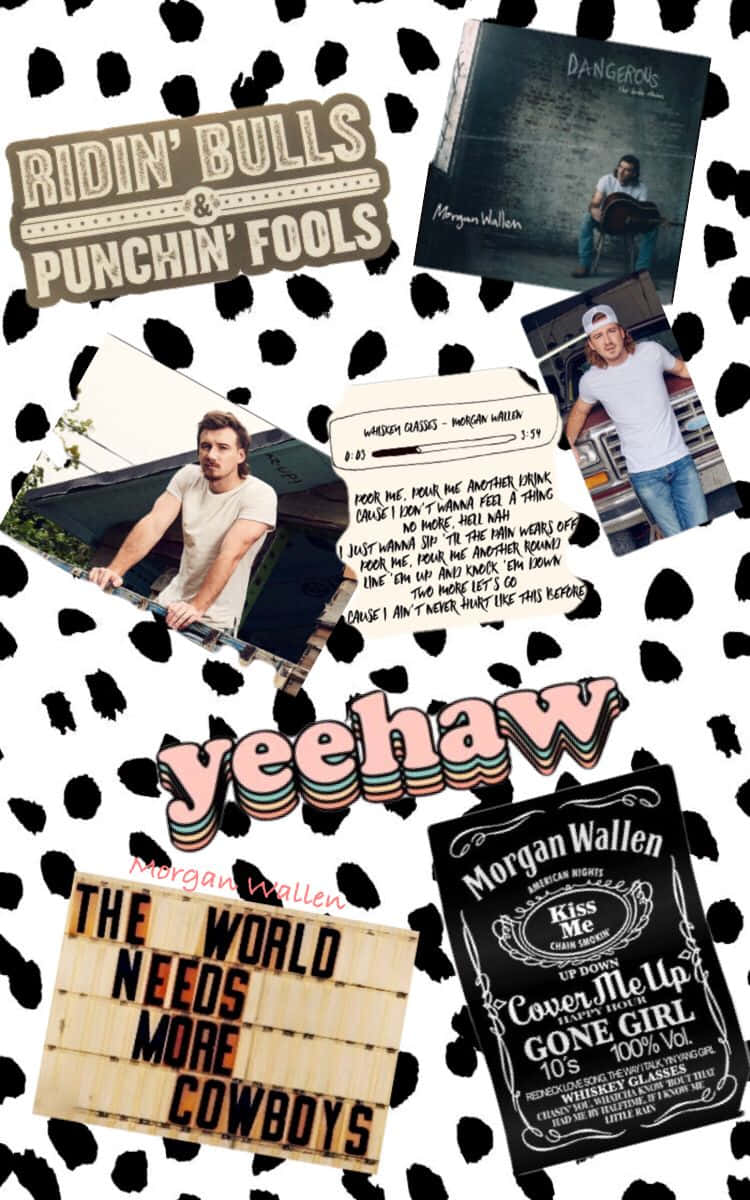 Cute Country Collage Cow Print