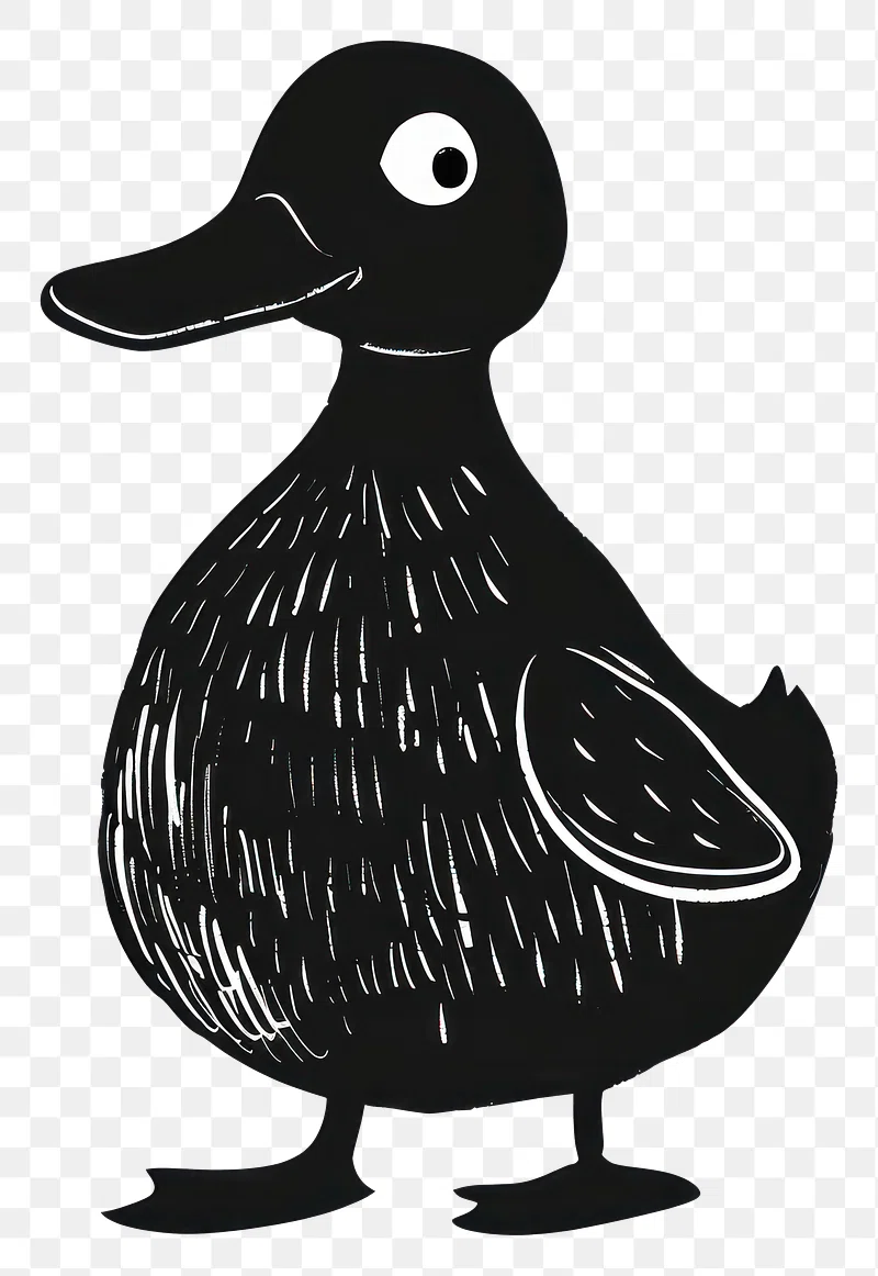 Black And White Duck Image. Free