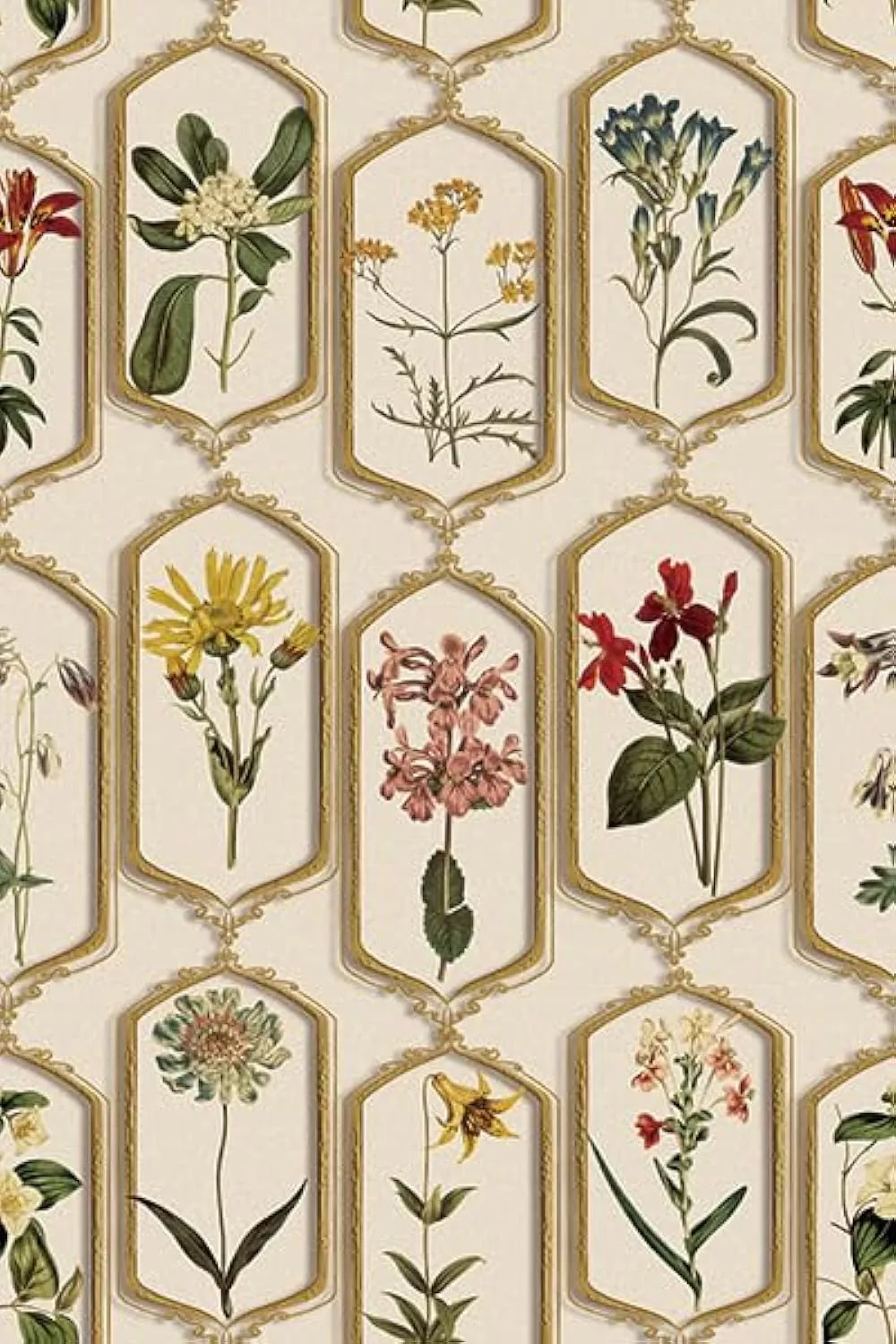 FLUGGER Floral Peel and Stick Wallpaper Floral Specimen Self Adhesive Removable Wallpaper Wall Stickers for Home Bedroom Cabinets Thicken 17.3 x