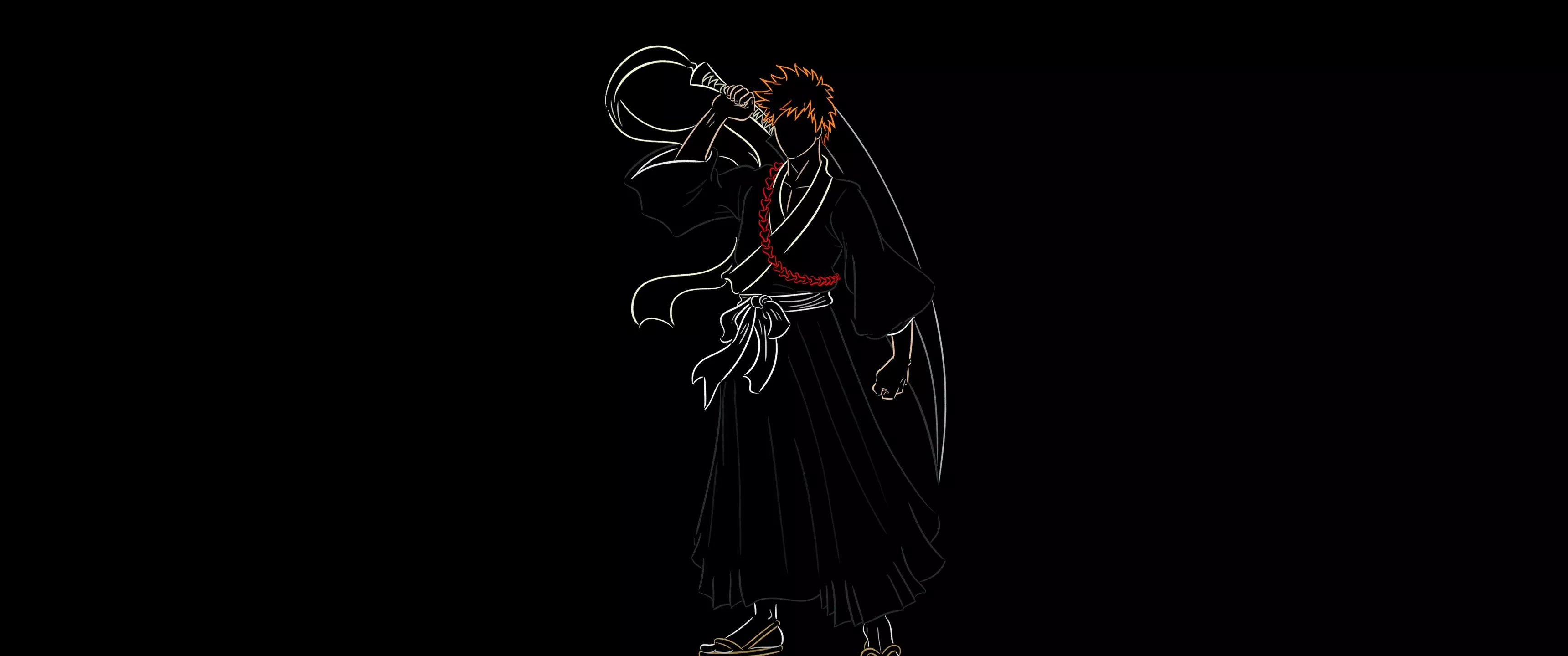 Ichigo Kurosaki Wallpaper 4K, Black