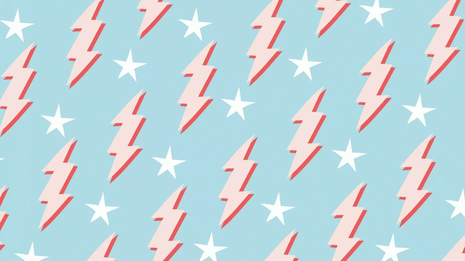 Pink Preppy Stars And Bolts Wallpaper
