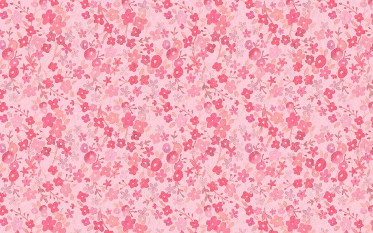 Pretty Pink Preppy Flowers Wallpaper