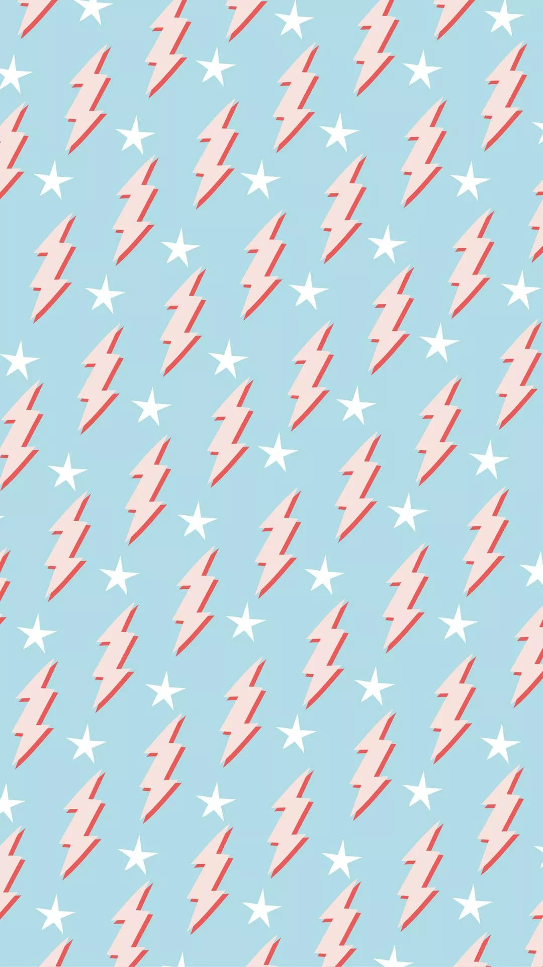 Preppy Lightning Bolt Pattern Wallpaper